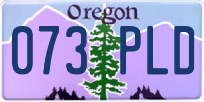 OR license plate 073PLD