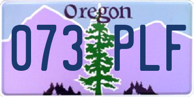 OR license plate 073PLF