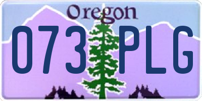OR license plate 073PLG