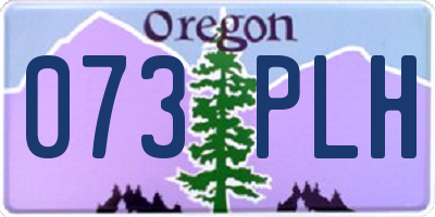 OR license plate 073PLH