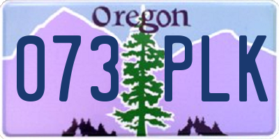 OR license plate 073PLK