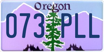 OR license plate 073PLL
