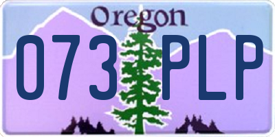 OR license plate 073PLP