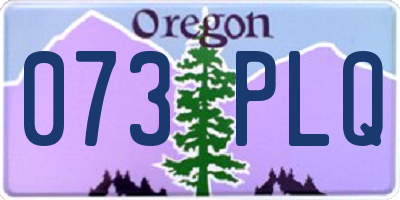 OR license plate 073PLQ