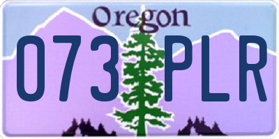 OR license plate 073PLR