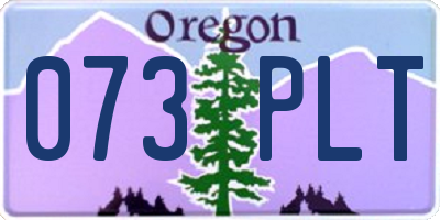 OR license plate 073PLT