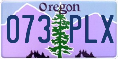 OR license plate 073PLX