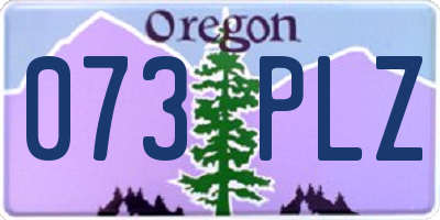OR license plate 073PLZ