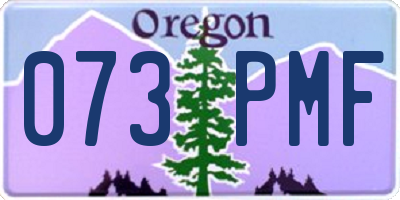 OR license plate 073PMF