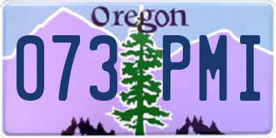 OR license plate 073PMI