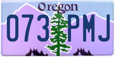 OR license plate 073PMJ