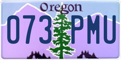 OR license plate 073PMU