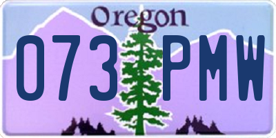 OR license plate 073PMW