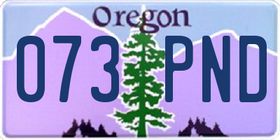 OR license plate 073PND