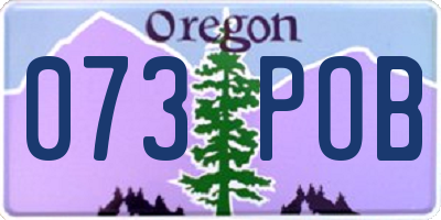 OR license plate 073POB