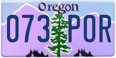 OR license plate 073POR