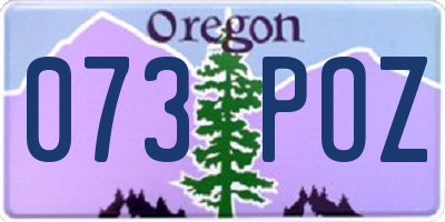 OR license plate 073POZ