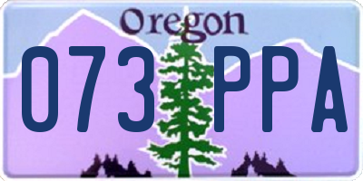 OR license plate 073PPA