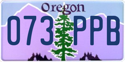 OR license plate 073PPB