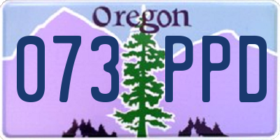 OR license plate 073PPD