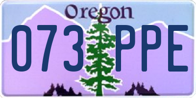 OR license plate 073PPE