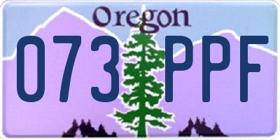 OR license plate 073PPF
