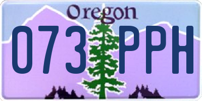 OR license plate 073PPH