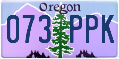 OR license plate 073PPK