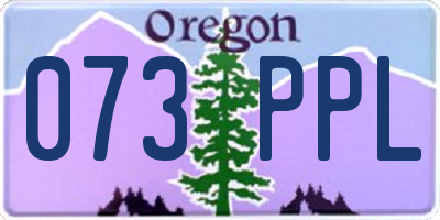 OR license plate 073PPL