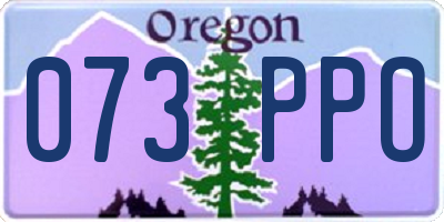 OR license plate 073PPO