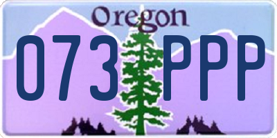 OR license plate 073PPP
