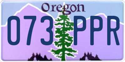 OR license plate 073PPR