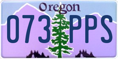 OR license plate 073PPS