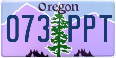 OR license plate 073PPT