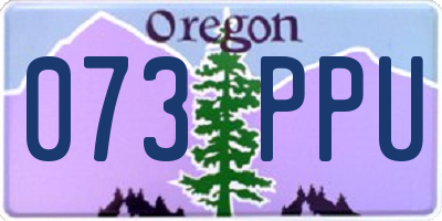 OR license plate 073PPU