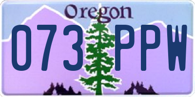 OR license plate 073PPW
