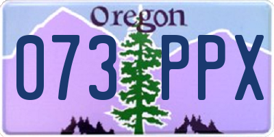 OR license plate 073PPX
