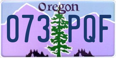 OR license plate 073PQF