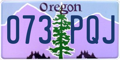 OR license plate 073PQJ