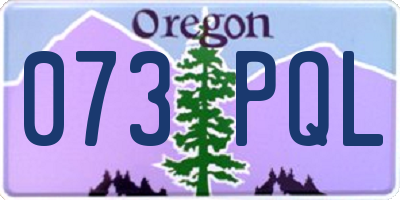 OR license plate 073PQL