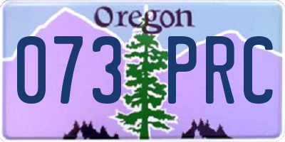 OR license plate 073PRC