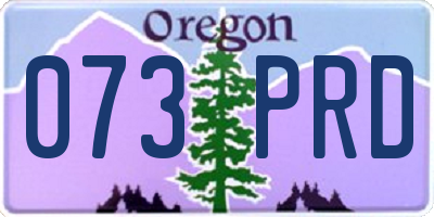 OR license plate 073PRD
