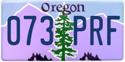 OR license plate 073PRF