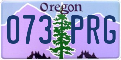 OR license plate 073PRG