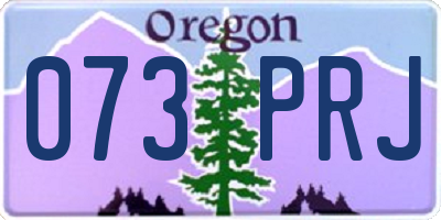 OR license plate 073PRJ