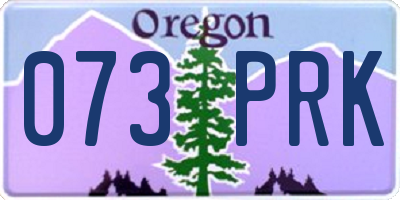 OR license plate 073PRK