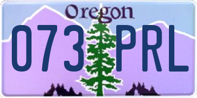 OR license plate 073PRL