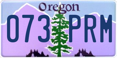 OR license plate 073PRM