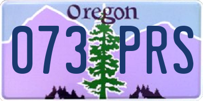OR license plate 073PRS