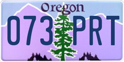 OR license plate 073PRT